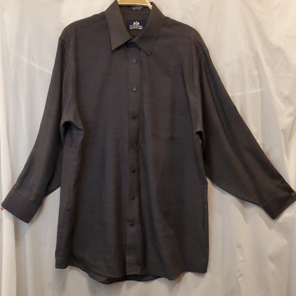 Stafford wrinkle free shirt, 17"neck